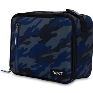 NWT PackIt Freezable Lunch Box Camo Blue Print